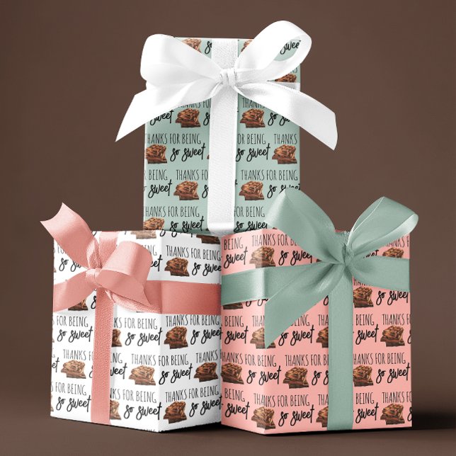 Gracias Por Ser Tan Dulces Hojas De Papel Acondici (Show your gratitude with these, "Thanks for being so sweet" wrapping paper sheets! )