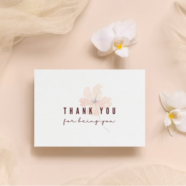 Gracias Por Ser Tarjetas De Saludo (Show your gratitude with these lovely watercolor flora, "Thank you for being you" greeting cards! )