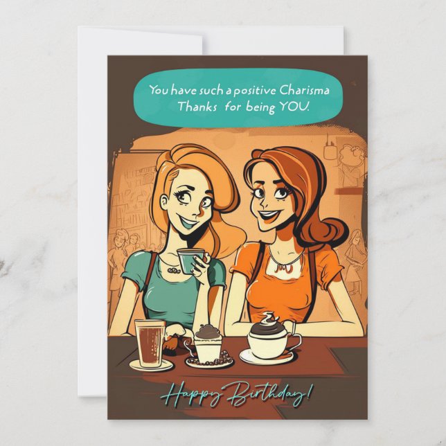 Gracias por ser tu tarjeta de cumpleaños BFF (Anverso)