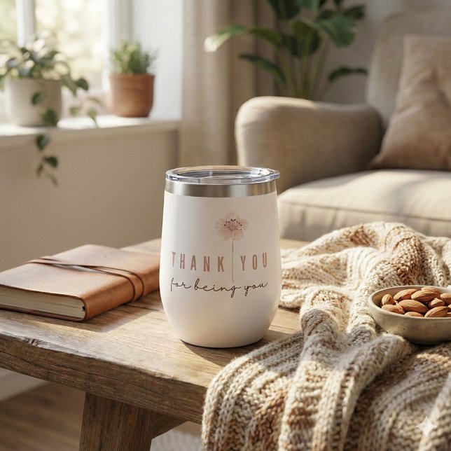 Gracias Por Ser Tumbler Termal (This beautiful, "Thank you for being you" personalized tumbler would make a great gift! )