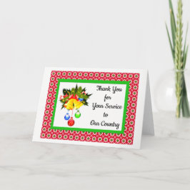 Gracias por servir tarjetas de Navidades militares