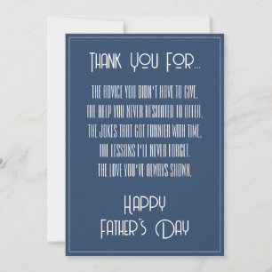 Gracias Por... Simple Día del Padre Moderno Azul