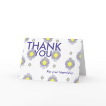 Gracias por su amistad y tarjeta de apoyo