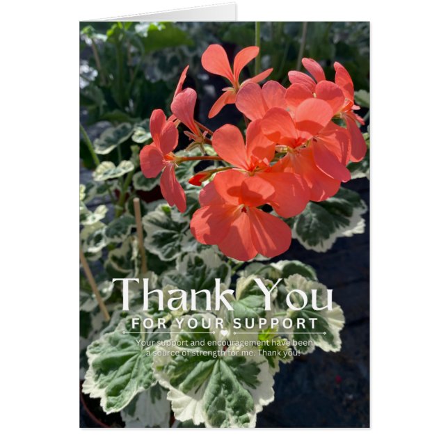 Gracias por su apoyo Tarjeta de agradecimiento (Frente)