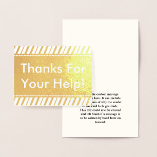 "Gracias por su ayuda!" Tarjeta de felicitación