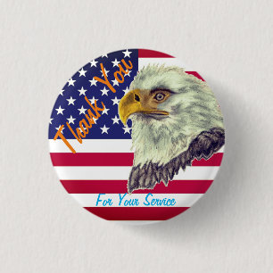 Gracias Por Su Botón Pin De Servicio