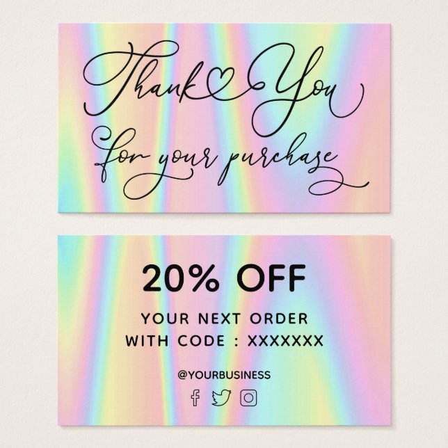 gracias por su compra (Anverso y reverso)