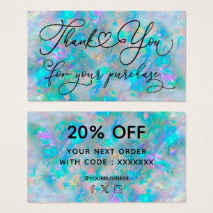 gracias por su compra blue opal