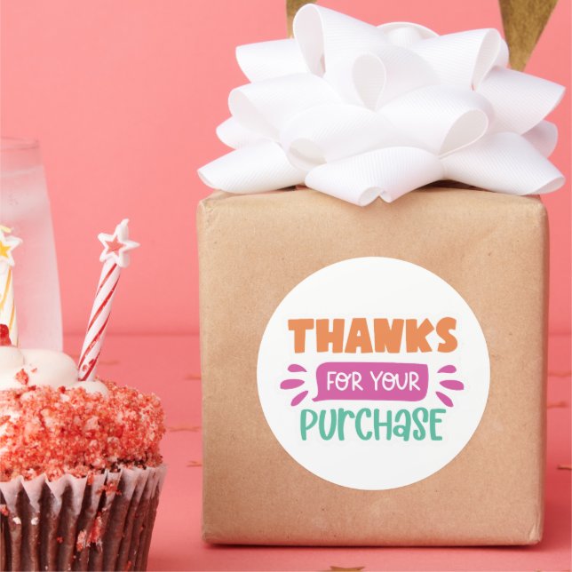 Gracias Por Su Compra - Calcomanía De Pequeña Empr (Fiesta)