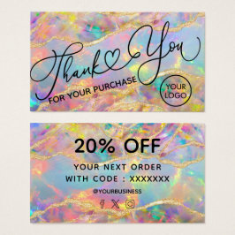 gracias por su compra colorido opal