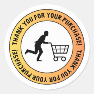 Gracias por su compra – Etiqueta de carrito de com