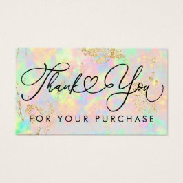 gracias por su compra faux iricent opal