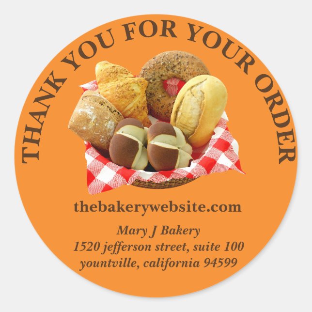 Gracias por su etiqueta de Personalizado de pedido (Anverso)