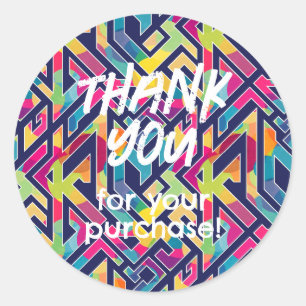 Gracias por su línea geométrica Pegatina de compra