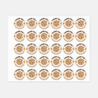 Gracias Por Su Negocio, pegatina De Galletas