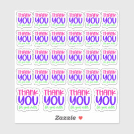 Gracias Por Su Pedido - Pegatina Vinyl