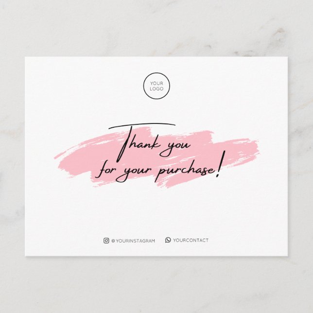 Gracias Por Su Postal De Compra (Anverso)