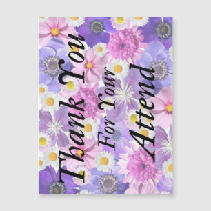 Gracias por su tarjeta de boda de asistencia