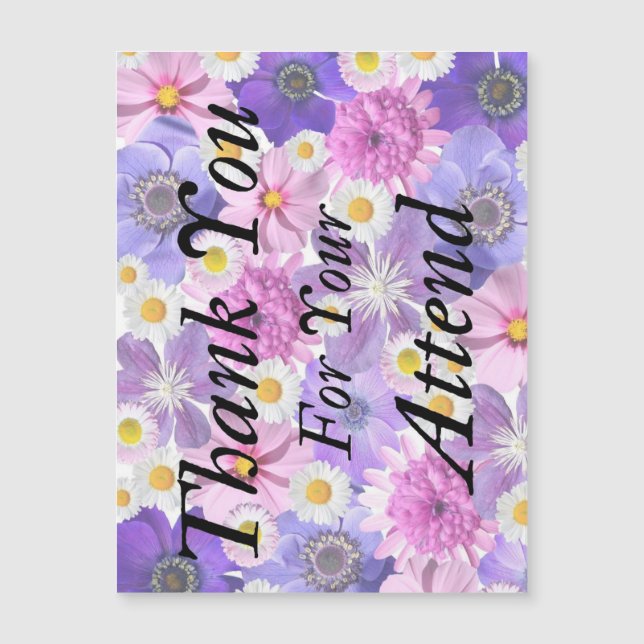 Gracias por su tarjeta de boda de asistencia (Anverso)