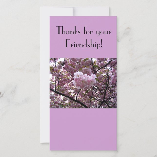 Gracias por su tarjeta de la foto de la amistad (Anverso)