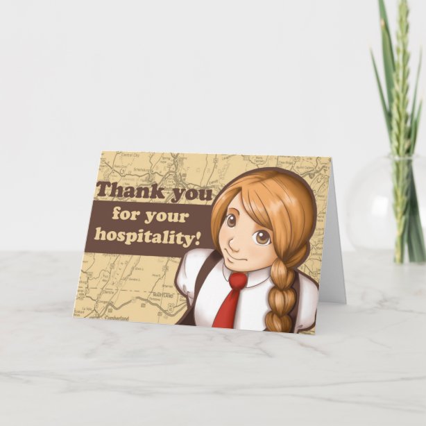 Tarjetas ¡gracias Por Su Hospitalidad | Zazzle.es