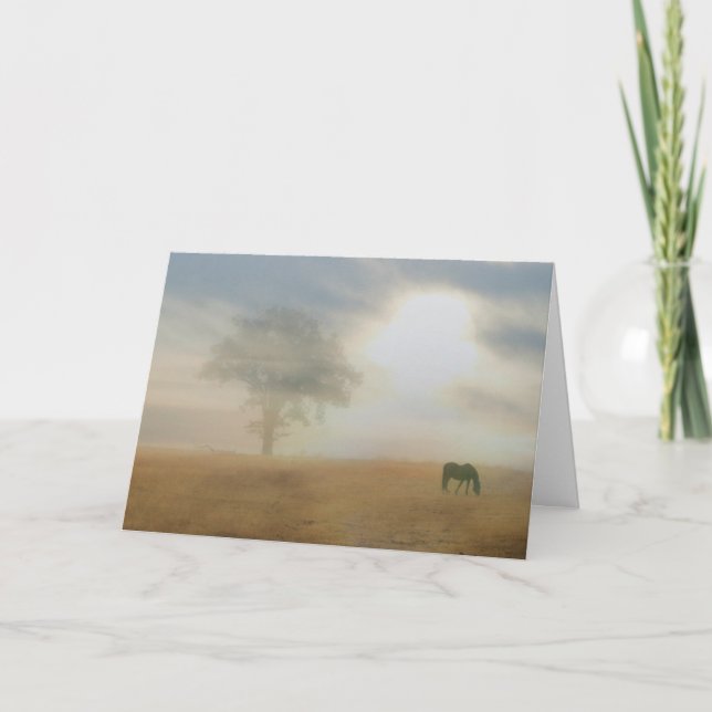 Gracias por su tarjeta del caballo y del sol de la (Anverso)