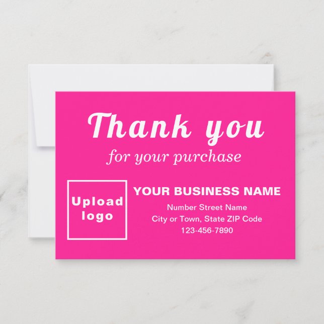 Gracias por su tarjeta plana rosa de compra (Anverso)