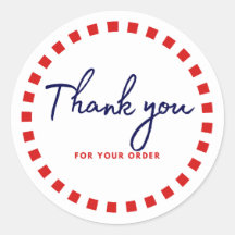 Gracias por sus etiquetas de negocio redondas de p