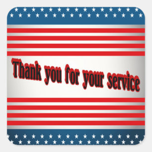 Gracias por sus pegatinas de servicio