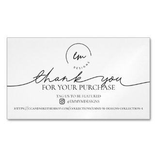 GRACIAS POR SUS TARJETAS DE NEGOCIOS DE COMPRA