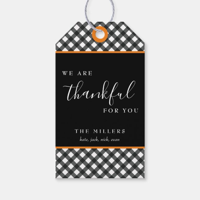 Gracias por ti etiqueta de regalo de agradecimient (Anverso)