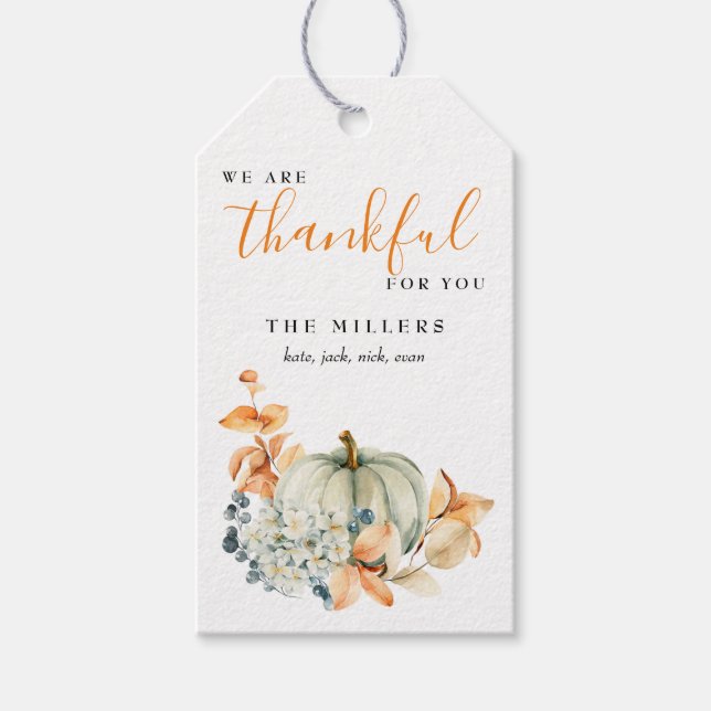 Gracias por ti etiqueta de regalo de agradecimient (Anverso)