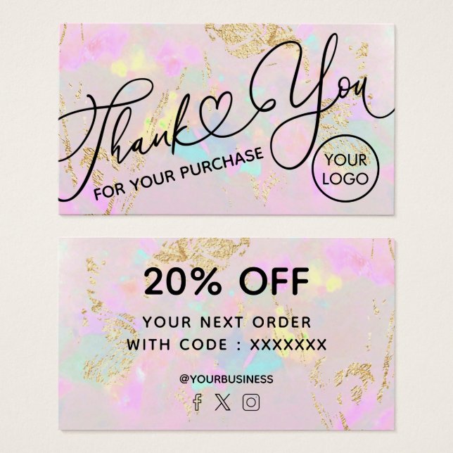 gracias por tu compra opal rosa (Anverso y reverso)