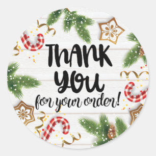 Gracias por tu etiqueta de navidades de pedido