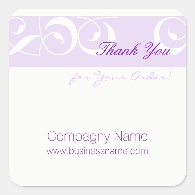 Gracias por tu pedido Pegatina corporativo D White (Anverso)