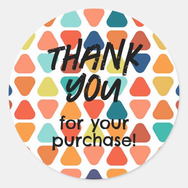 Gracias por tu Pegatina de compra Triangle Color (Anverso)