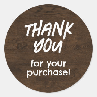 Gracias por tu Pegatina de compras Faux Wood