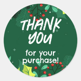 Gracias por tu Pegatina de compras XMAS Holly