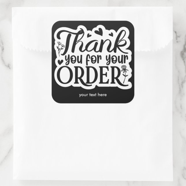 Gracias por tu pegatina de pedidos (Bolso)