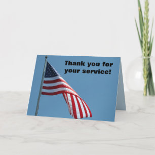 ¡Gracias por tu servicio!  Tarjeta de felicitación