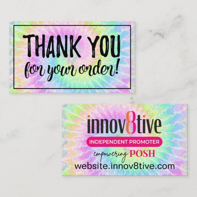 Gracias por tu tarjeta de tiempo de pedido Posh (Anverso / Reverso)