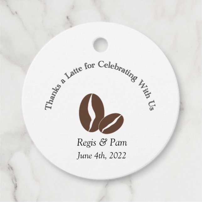 Gracias por una etiqueta latte (Anverso)