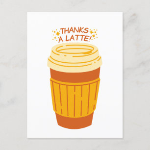 Gracias por una tarjeta de café latte