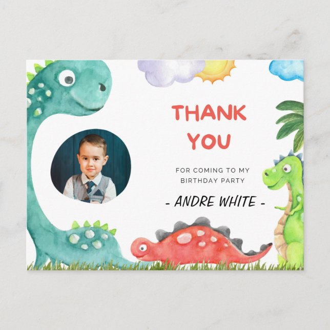 Gracias por venir a la tarjeta postal de cumpleaño (Anverso)