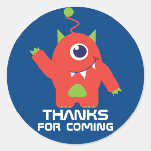 Gracias por venir a los niños pegatinas de cumplea