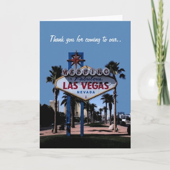 Gracias por venir a nuestra tarjeta de Las Vegas (Anverso)
