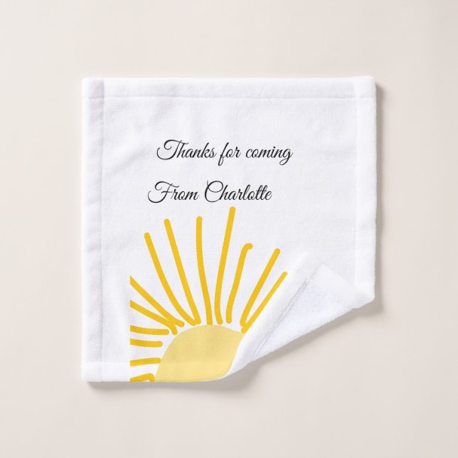 gracias por venir agregar nombre mensaje de texto  (Toallita)