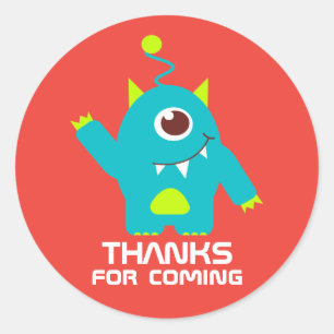 Gracias por venir niños pegatina de cumpleaños ali