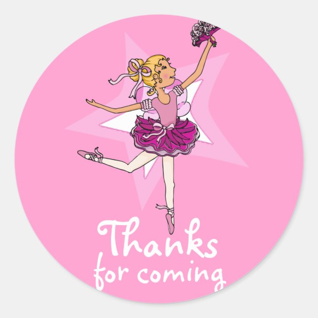 Gracias por venir pegatina de cumpleaños de los ch (Anverso)