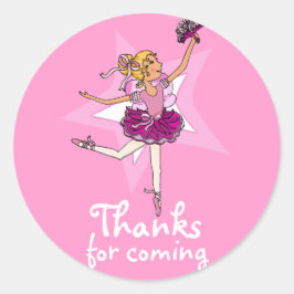 Gracias por venir pegatina de cumpleaños de los ch